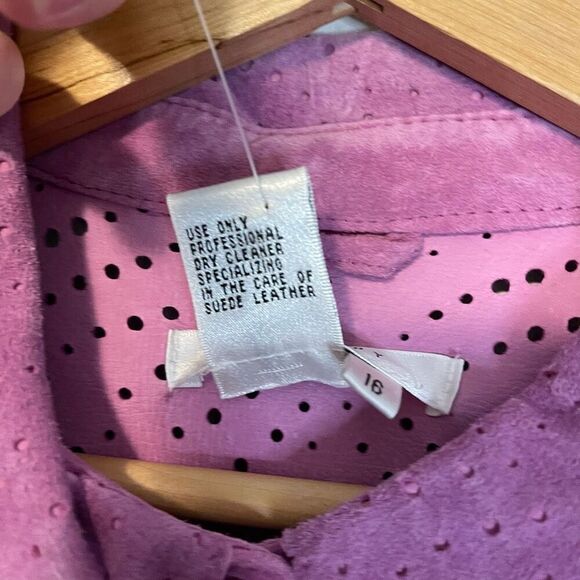 Vintage Co & Eddy Suede Iris Purple Button Down Top NWT Size 16 - Picture 5 of 8